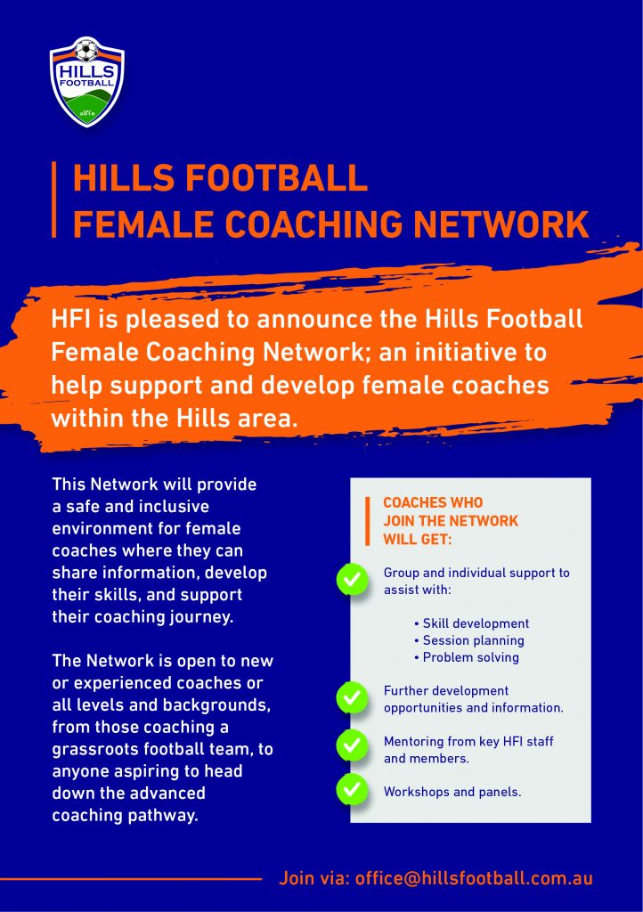 Hills Football Female Coaching Network Hills Football Association